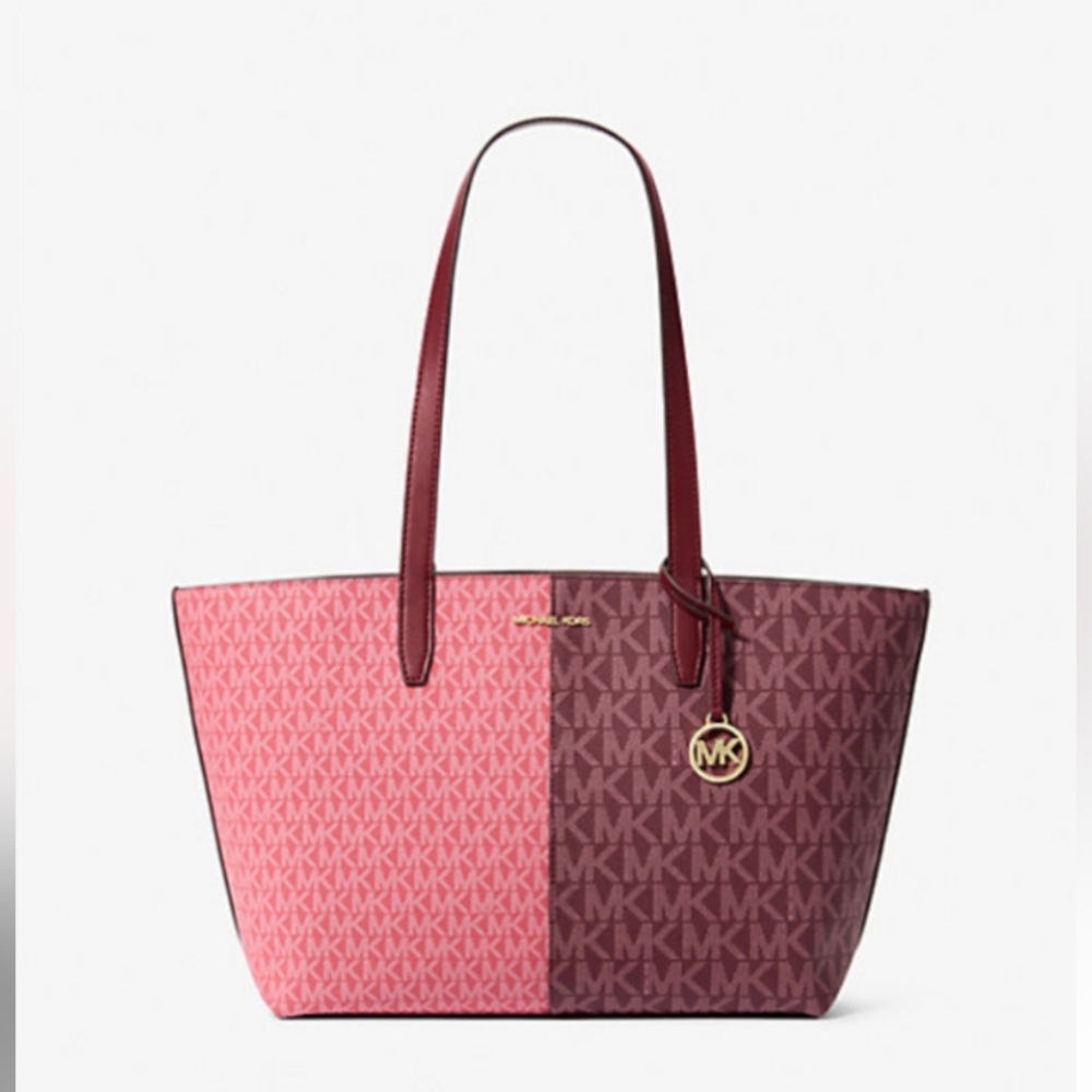 NEW Michael Kors Jet Set Travel Tote Oxblood Multi